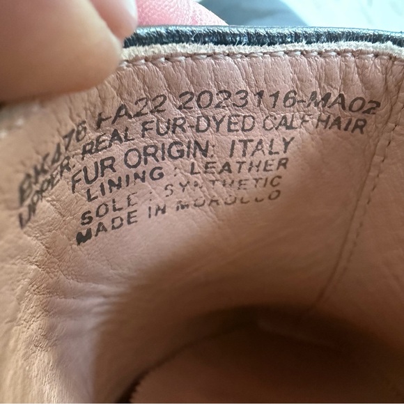 J.Crew Layla Mule Heels size 8.5M Calf Hair Zebra Print Black/Tan Block Heel - Picture 5 of 7